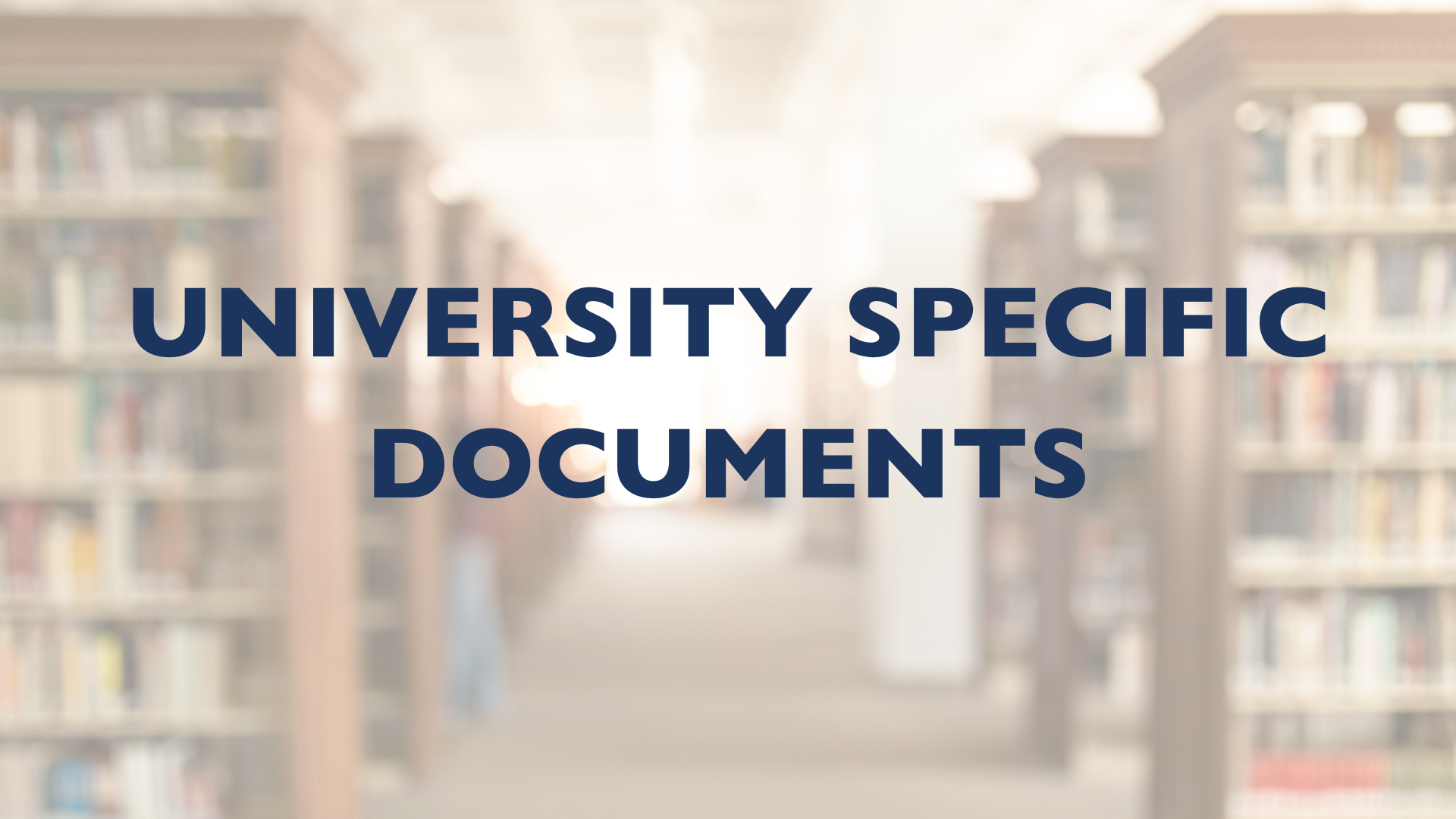 University Specific documents