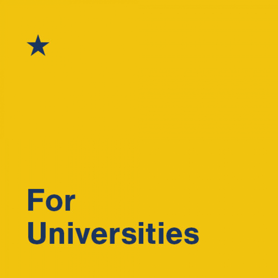 Text: For Universities