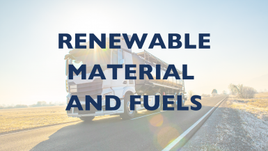 Renewable material and fuels button
